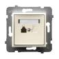 Ospel Aria ecru - gniazdo telefoniczne GPT-1U/m/27