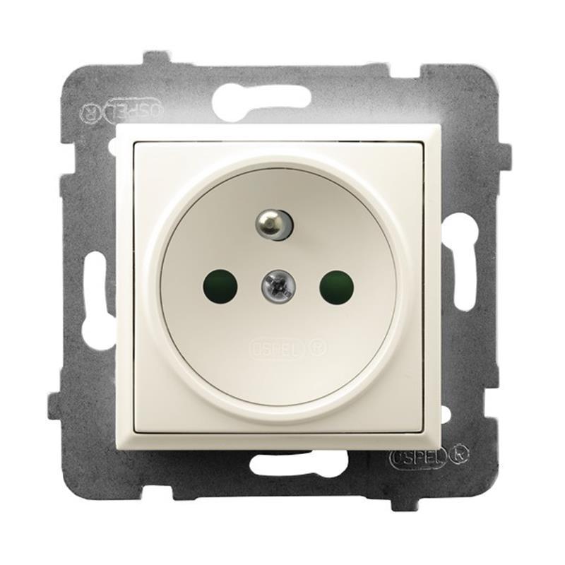 Ospel Aria ecru - gniazdo pojedyncze (+0) z przesłonami GP-1UZP/m/27