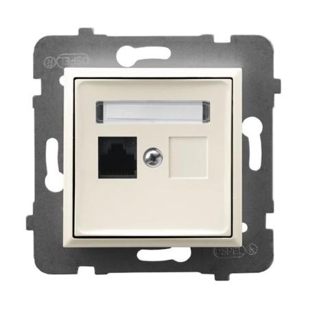 Ospel Aria ecru - gniazdo komputerowe kat.5e GPK-1U/K/m/27