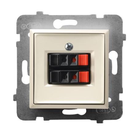 Ospel Aria ecru - gniazdo głośnikowe GG-2U/m/27