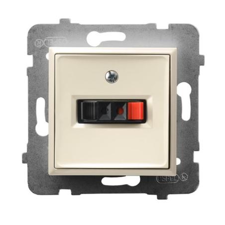 Ospel Aria ecru - gniazdo głośnikowe GG-1U/m/27