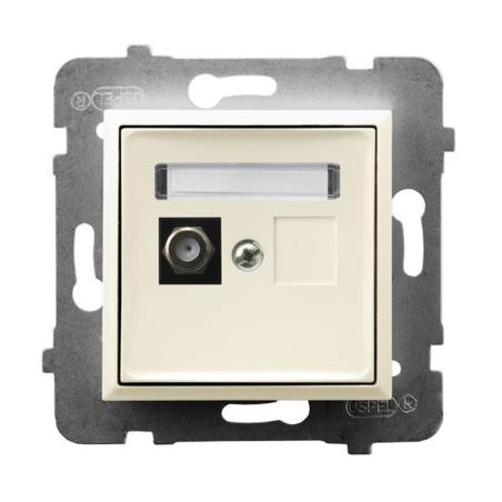 Ospel Aria ecru - gniazdo antenowe typu F GPA-1UF/m/27