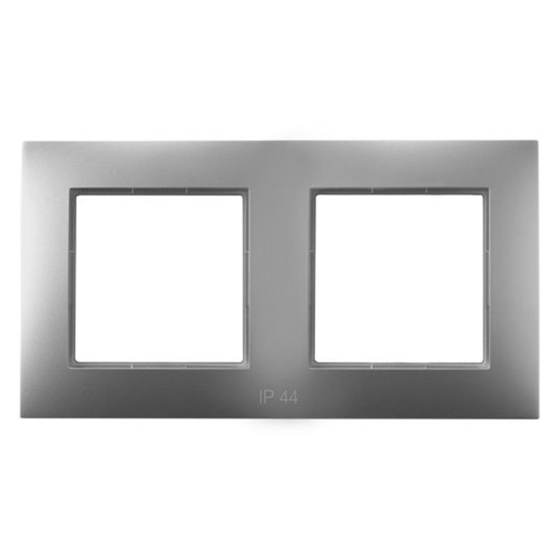 Ospel Aria srebrny - ramka IP44 RH-2U/18