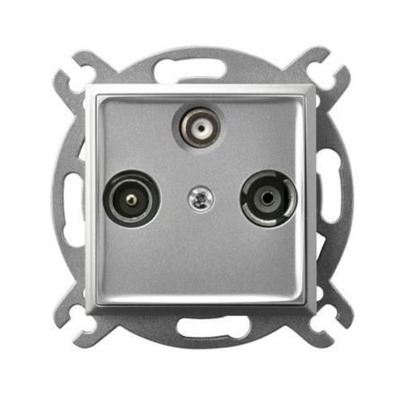 Ospel Aria srebrny - gniazdo RTV-SAT końcowe GPA-US/m/18