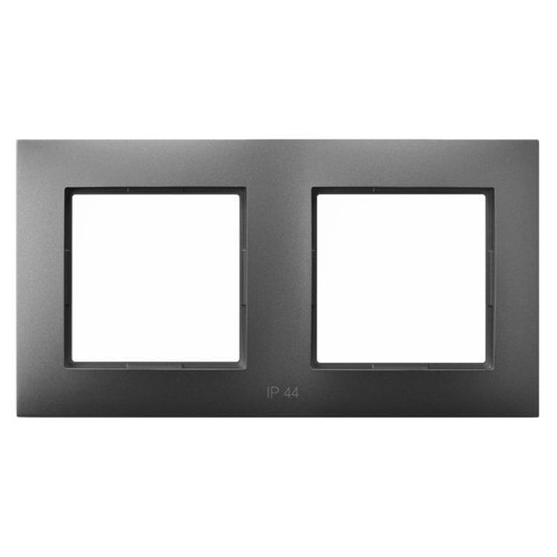 Ospel Aria szary mat - ramka IP44 RH-2U/70