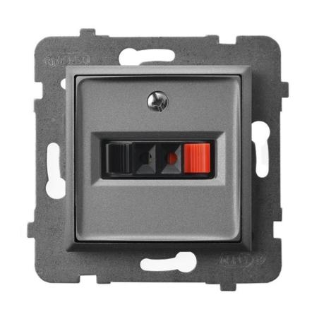 Ospel Aria szary mat - gniazdo głośnikowe GG-1U/m/70