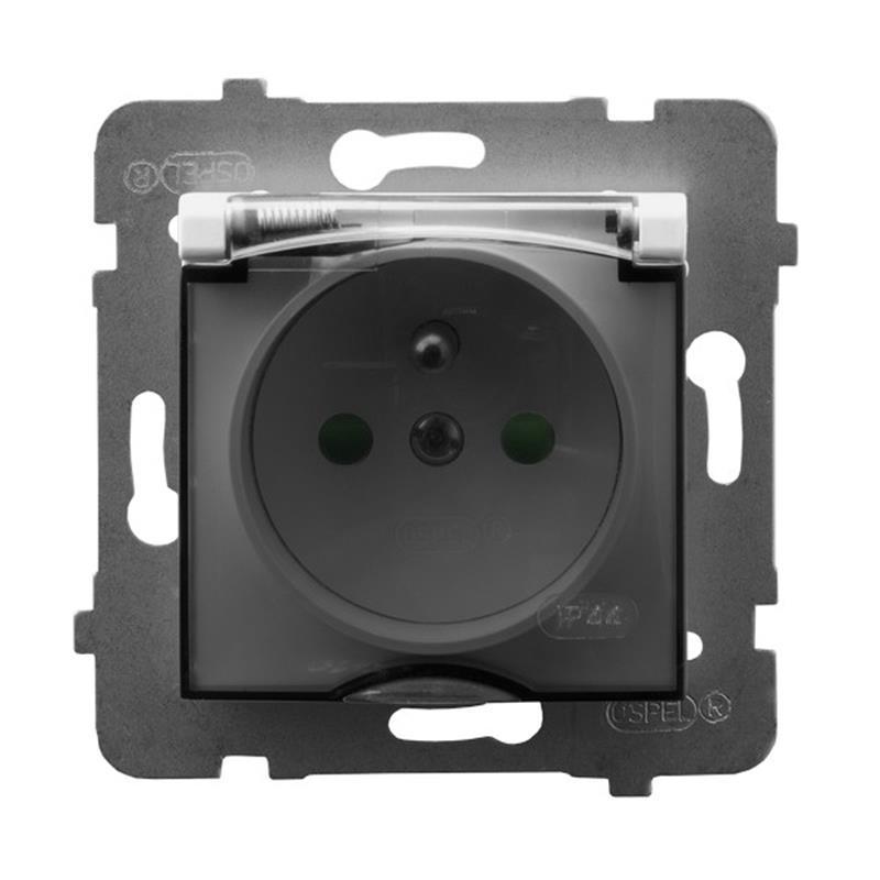 Ospel Aria biały - gniazdo bryzgoszczelne GPH-1UZ/m/00/d