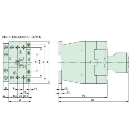 Stycznik DILM-32-10 32A 230V 1NO