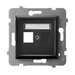 Ospel Aria czarny - obudowa gniazda pojedynczego typu Keystone prosta GPK-1U/p/33