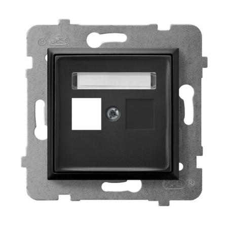 Ospel Aria czarny - obudowa gniazda pojedynczego typu Keystone prosta GPK-1U/p/33