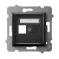 Ospel Aria czarny - obudowa gniazda pojedynczego typu Keystone prosta GPK-1U/p/33