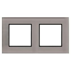 Ospel Aria czarne szkło - ramka R-2UGC/41/25