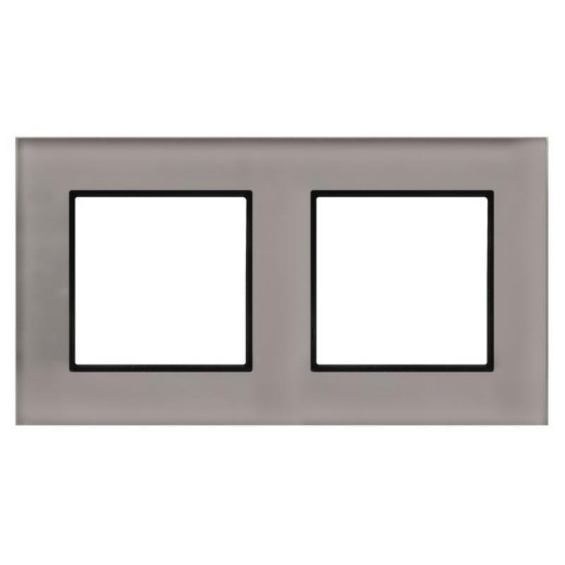 Ospel Aria czarne szkło - ramka R-2UGC/41/25