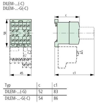 Stycznik DILEM-10-G 24V DC 1NO