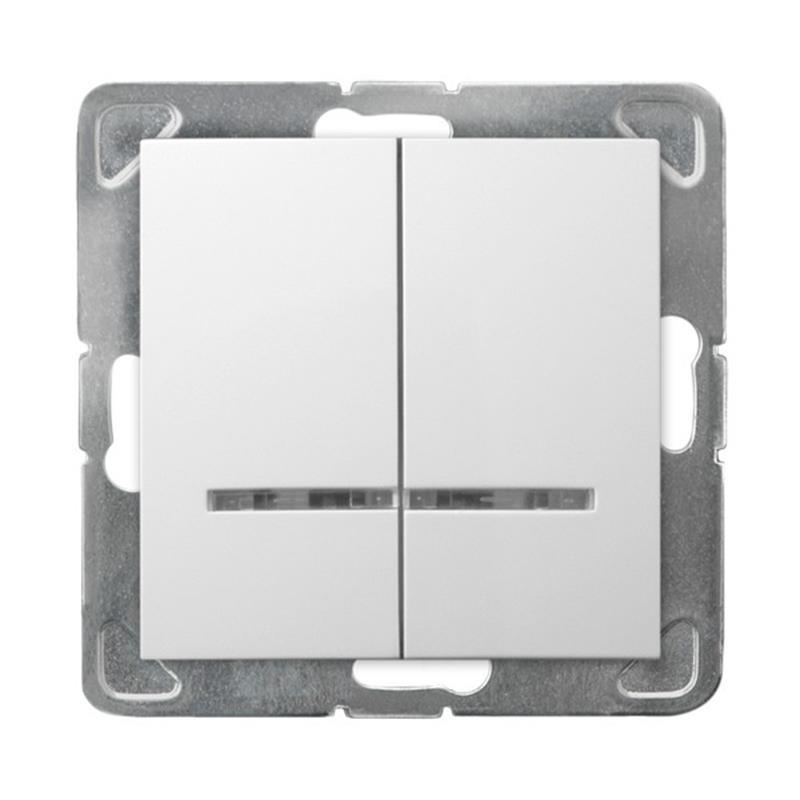 Ospel Impresja biały - łącznik świecznikowy ŁP-2YS/m/00