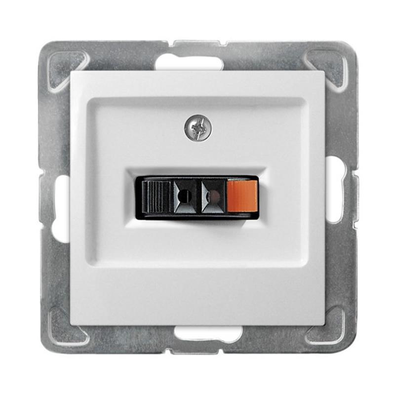 Ospel Impresja biały - gniazdo głośnikowe GG-1Y/m/00