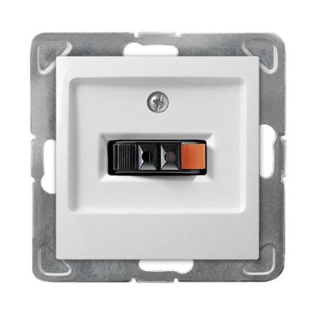 Ospel Impresja biały - gniazdo głośnikowe GG-1Y/m/00