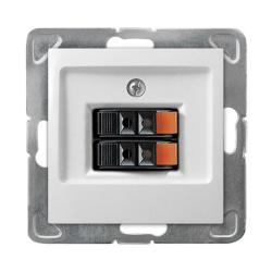 Ospel Impresja biały - gniazdo głośnikowe GG-2Y/m/00