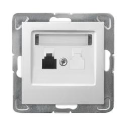 Ospel Impresja biały - gniazdo telefoniczne GPT-1Y/m/00