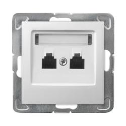 Ospel Impresja biały - gniazdo telefoniczne GPT-2Y/m/00