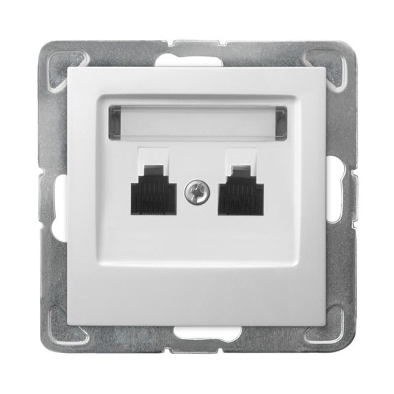 Ospel Impresja biały - gniazdo telefoniczne GPT-2Y/m/00