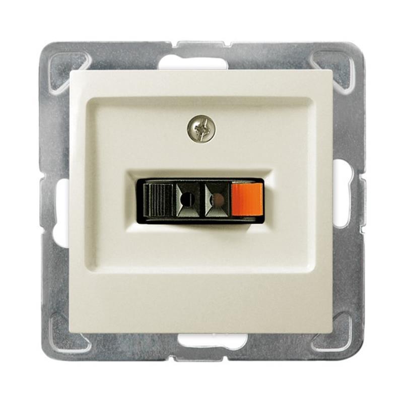 Ospel Impresja ecru - gniazdo głośnikowe GG-1Y/m/27