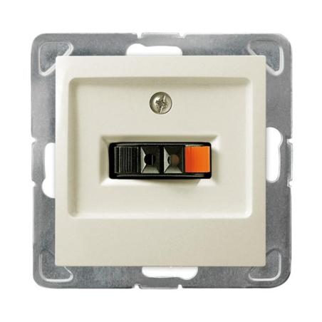 Ospel Impresja ecru - gniazdo głośnikowe GG-1Y/m/27