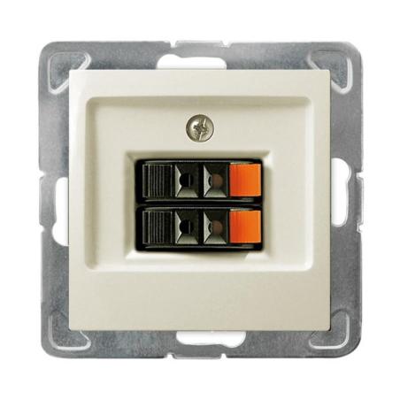 Ospel Impresja ecru - gniazdo głośnikowe GG-2Y/m/27