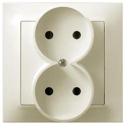 Ospel Impresja ecru - gniazdo podwójne GP-2Y/27