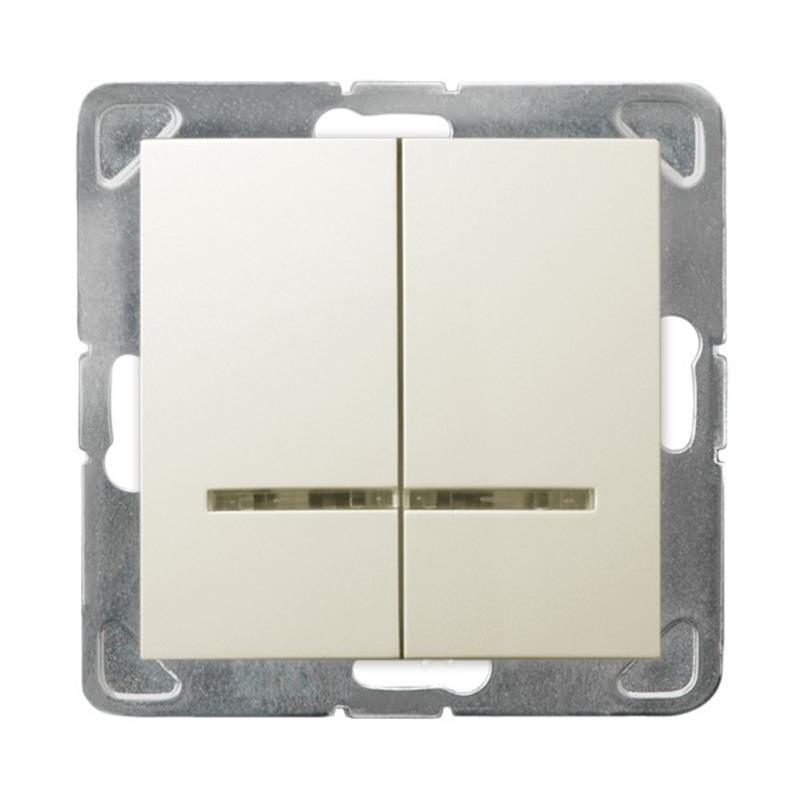 Ospel Impresja ecru - łącznik świecznikowy ŁP-2YS/m/27 Ospel Impresja ecru - łącznik świecznikowy ŁP-2YS/m/27