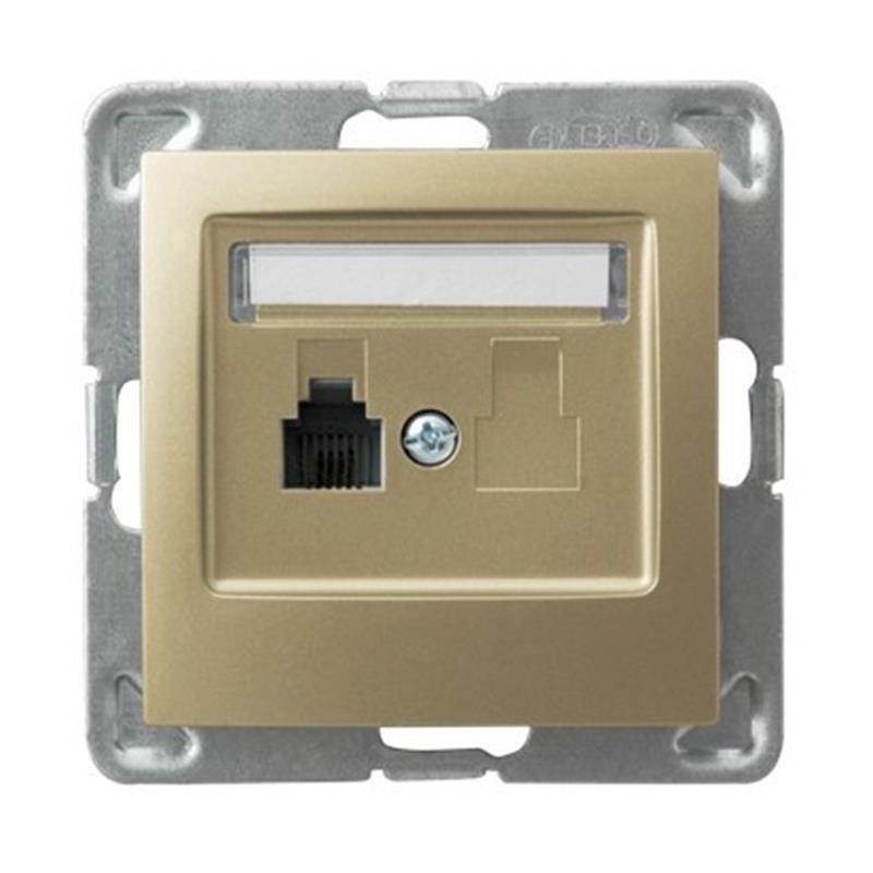 Ospel Impresja złoty - gniazdo telefoniczne GPT-1Y/m/28