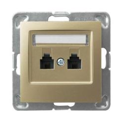 Ospel Impresja złoty - gniazdo telefoniczne GPT-2YN/m/28