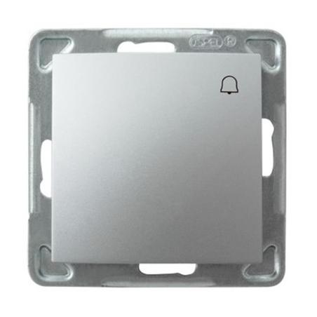 Ospel Impresja srebrny - łącznik dzwonkowy ŁP-6Y/m/18