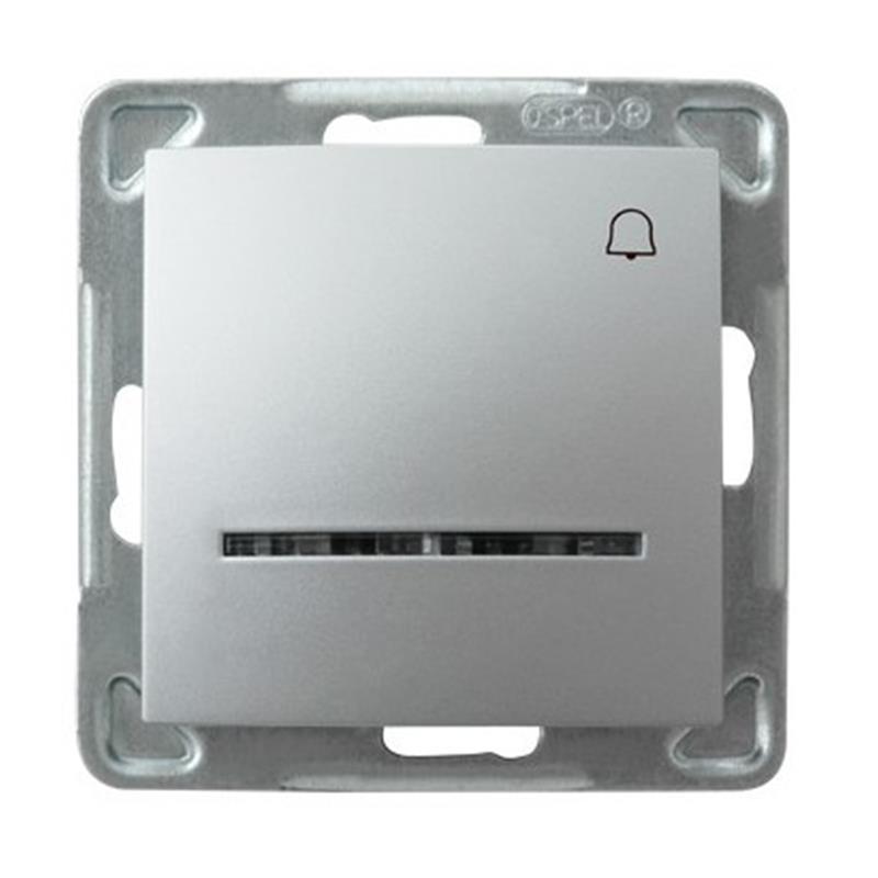 Ospel Impresja srebrny - łącznik dzwonkowy ŁP-6YS/m/18 Ospel Impresja srebrny - łącznik dzwonkowy ŁP-6YS/m/18