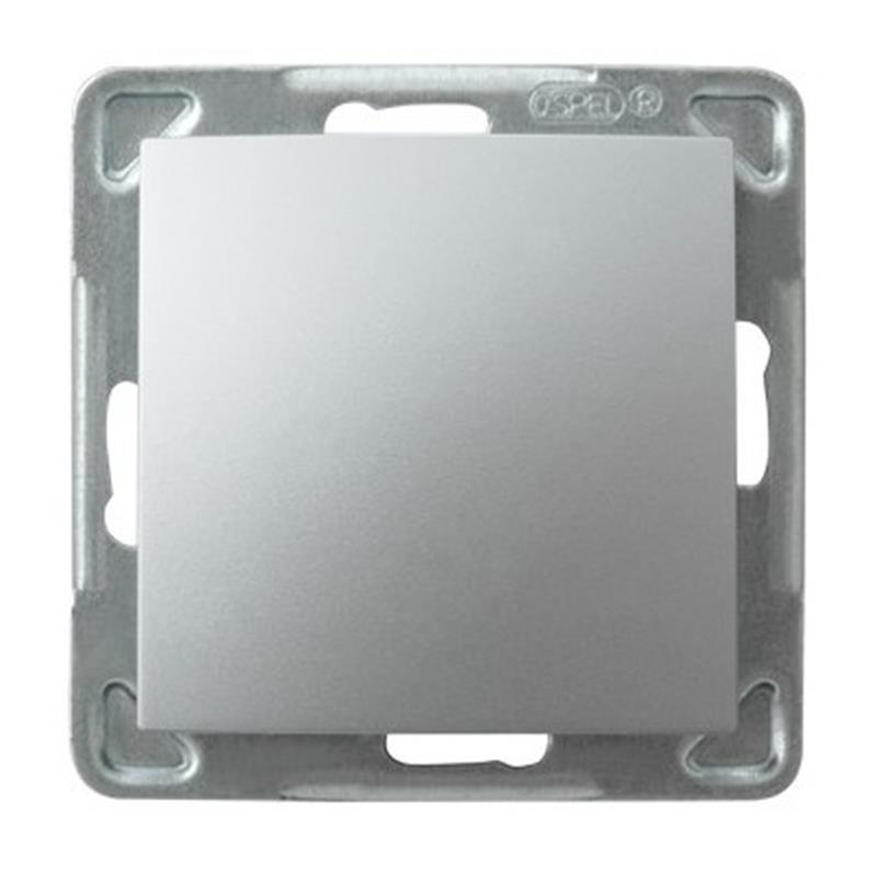 Ospel Impresja srebrny - łącznik jednobiegunowy ŁP-1Y/m/18