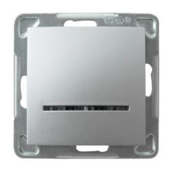 Ospel Impresja srebrny - łącznik jednobiegunowy ŁP-1YS/m/18