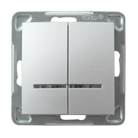 Ospel Impresja srebrny - łącznik świecznikowy ŁP-2YS/m/18