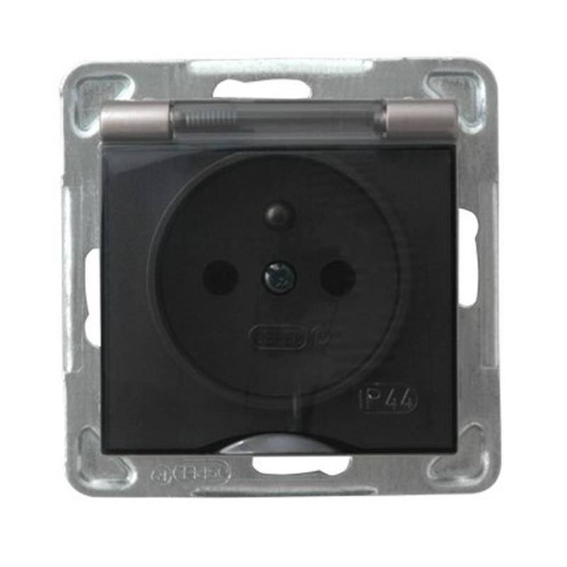 Ospel Impresja tytan - gniazdo bryzgoszczelne (+0) GPH-1YZ/m/23/d