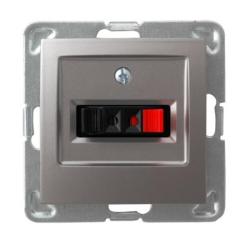 Ospel Impresja tytan - gniazdo głośnikowe GG-1Y/m/23