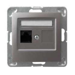 Ospel Impresja tytan - gniazdo komputerowe kat.5e GPK-1Y/K/m/23