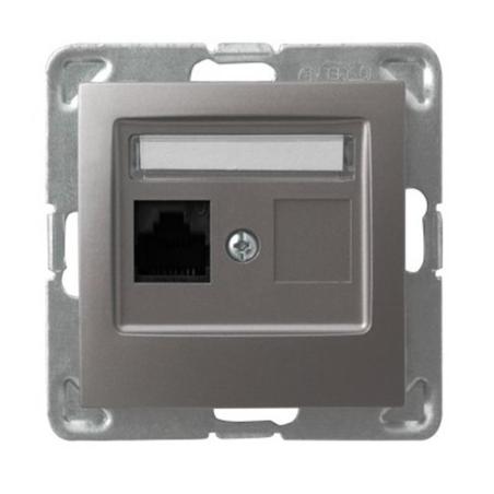 Ospel Impresja tytan - gniazdo komputerowe kat.5e GPK-1Y/K/m/23