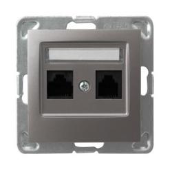 Ospel Impresja tytan - gniazdo komputerowe kat.5e GPK-2Y/K/m/23