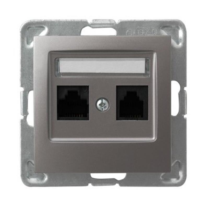 Ospel Impresja tytan - gniazdo komputerowe kat.5e GPK-2Y/K/m/23