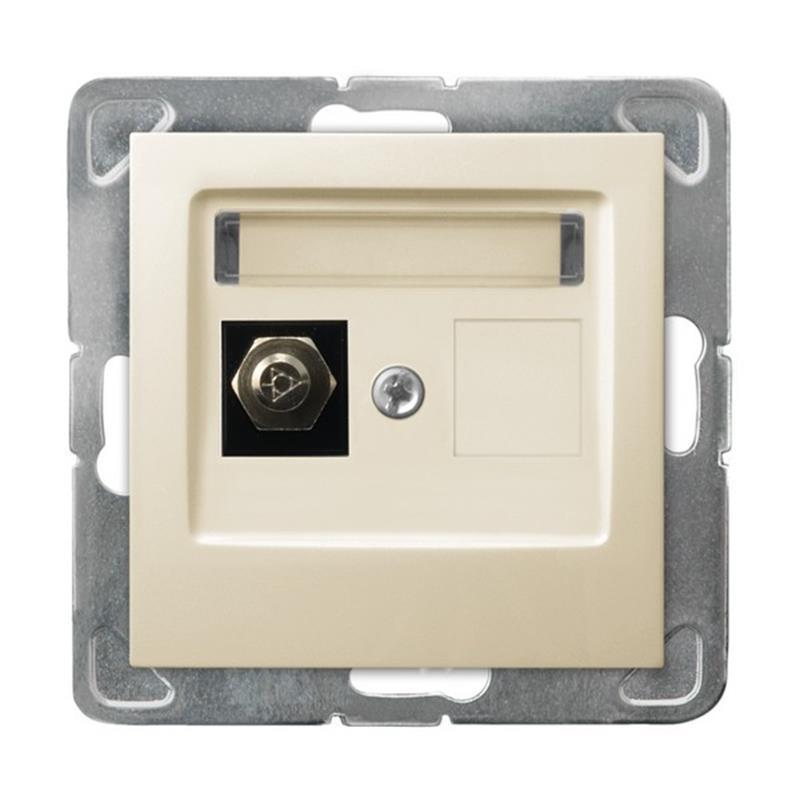 Ospel Impresja ecru - gniazdo antenowe typu F GPA-1YF/m/27