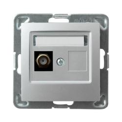 Ospel Impresja srebrny - gniazdo antenowe typu F GPA-1YF/m/18