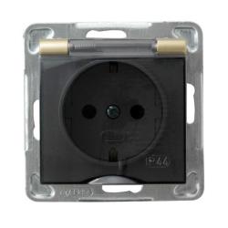 Ospel Impresja złoty - gniazdo bryzgoszczelne SCHUKO GPH-1YS/m/28/d