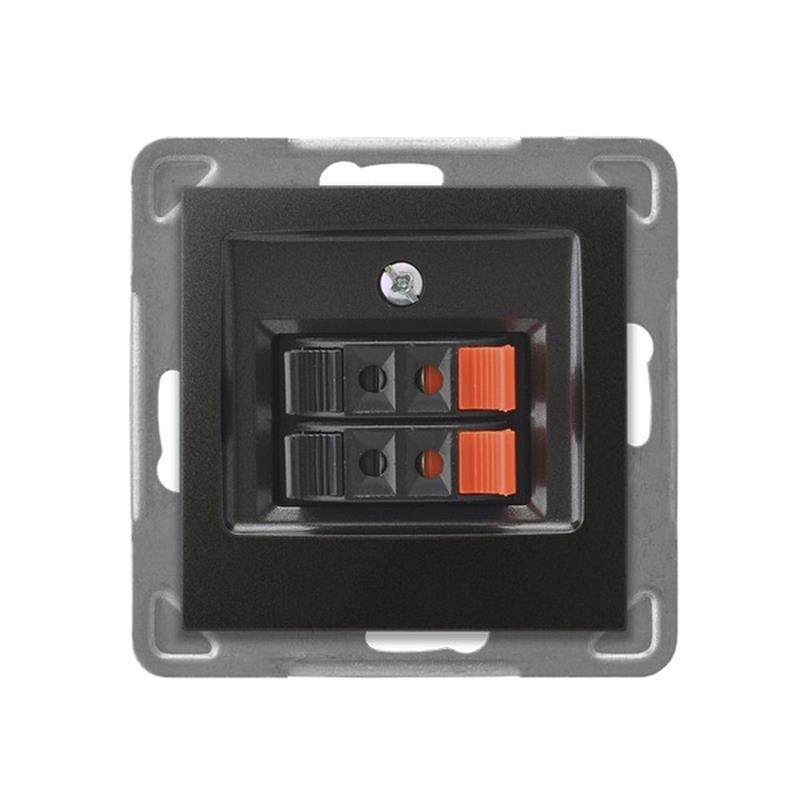 Ospel Impresja antracyt - gniazdo głośnikowe GG-2Y/m/50