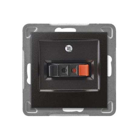 Ospel Impresja antracyt - gniazdo głośnikowe GG-1Y/m/50