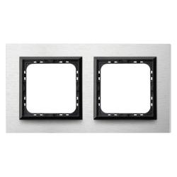 Ospel Impresja szczotkowane aluminium  - ramka R-2YAC/62/25