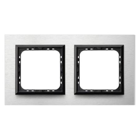 Ospel Impresja szczotkowane aluminium  - ramka R-2YAC/62/25